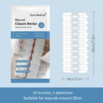 dispositivo de cierre de heridas con cremallera cutánea, dispositivo de cierre de heridas con doble hebilla lateral, nueva generación de cierre de heridas con 10 hebillas